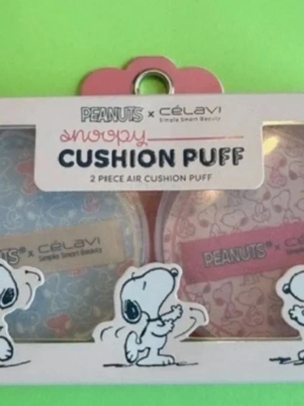 Snoopy Peanuts x Célavi 3PK Smoothing Lip Oil Trio & Cushion Puffs 2PK